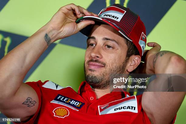 Andrea Dovizioso of Italy and Ducati Team during the press conference before of the Gran Premi Monster Energy de Catalunya, Circuit of Catalunya,...