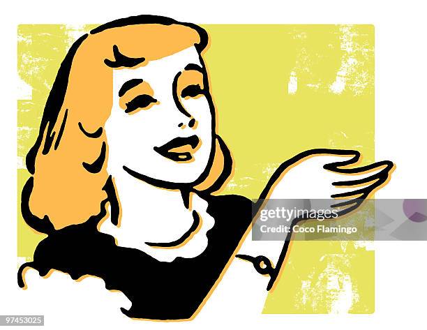 a vintage style portrait of a woman - tiziano vecellio stock-grafiken, -clipart, -cartoons und -symbole