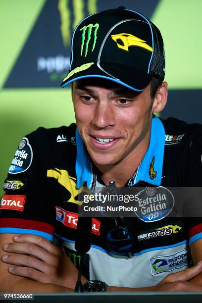 Joan Mir of Spain and Eg 0,0 Marc VDS Kalex during the press conference before of the Gran Premi Monster Energy de Catalunya, Circuit of Catalunya,...