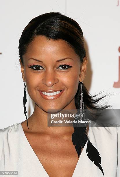 Personality Claudia Jordan arrives at the Haven360, Upon Magazine and BMW Celebrate "Precious" at Andaz Hotel on March 4, 2010 in West Hollywood,...