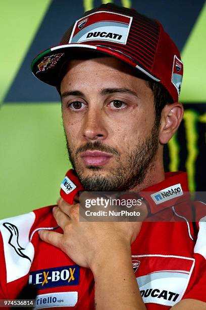 Andrea Dovizioso of Italy and Ducati Team during the press conference before of the Gran Premi Monster Energy de Catalunya, Circuit of Catalunya,...