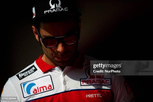 Danilo Petrucci of Italy and Alma Pramac Racing Ducati during the press conference before of the Gran Premi Monster Energy de Catalunya, Circuit of...