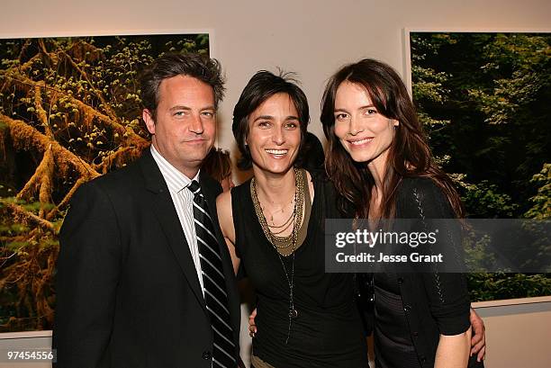 Matthew Perry, Alexandra Hedison and Saffron Burrows attend Alexandra Hedison's "ITHAKA" opening at Month Of Photography LA at Frank Pictures Gallery...