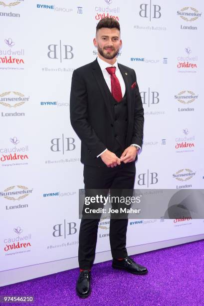 Jake Quickenden attends The Caudwell Children Butterfly Ball at Grosvenor House, on June 14, 2018 in London, England.