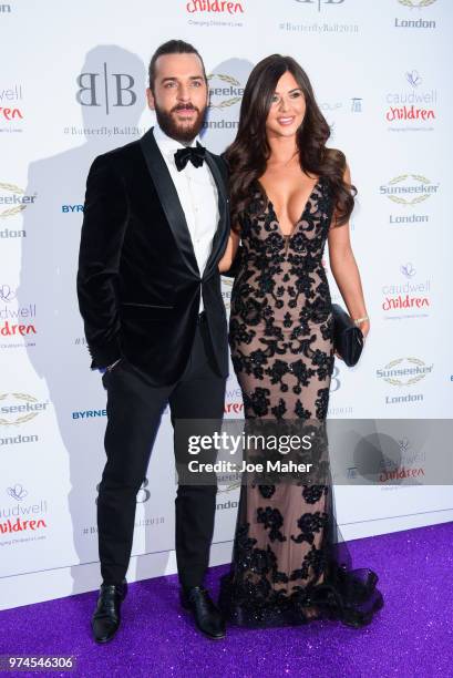 Pete Wicks and Shelby Tribble attend The Caudwell Children Butterfly Ball at Grosvenor House, on June 14, 2018 in London, England.