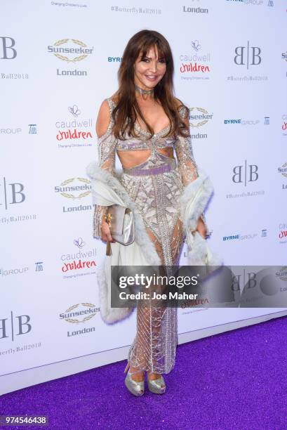 Lizzie Cundy attends The Caudwell Children Butterfly Ball at Grosvenor House, on June 14, 2018 in London, England.