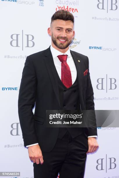 Jake Quickenden attends The Caudwell Children Butterfly Ball at Grosvenor House, on June 14, 2018 in London, England.