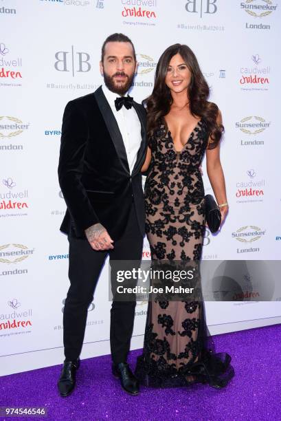 Pete Wicks and Shelby Tribble attend The Caudwell Children Butterfly Ball at Grosvenor House, on June 14, 2018 in London, England.