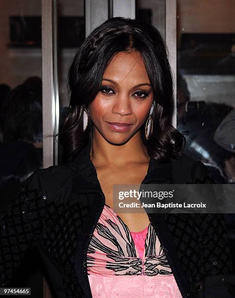 Zoe Saldana is seen on March 4, 2010 in Beverly Hills, California.