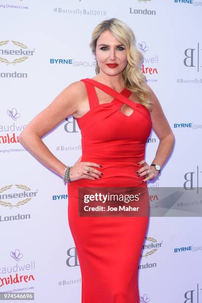 Nancy Sorrell attends The Caudwell Children Butterfly Ball at Grosvenor House, on June 14, 2018 in London, England.