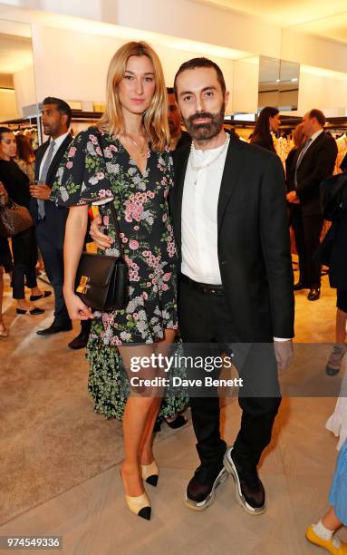 Lauren Remington Platt and Giambattista Valli attend the Giambattista Valli London store opening on Sloane Street on June 14, 2018 in London, England.