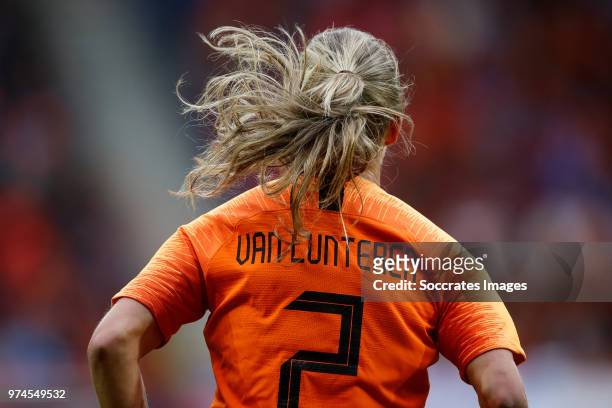 Desiree van Lunteren of Holland Women during the World Cup Qualifier Women match between Holland v Slovakia at the Abe Lenstra Stadium on June 12,...