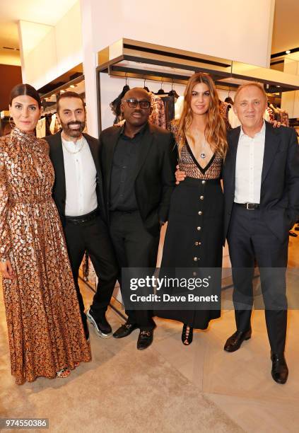 Giovanna Battaglia Engelbert, Giambattista Valli, Edward Enninful, Bianca Brandolini d'Adda and Francois-Henri Pinault attend the Giambattista Valli...