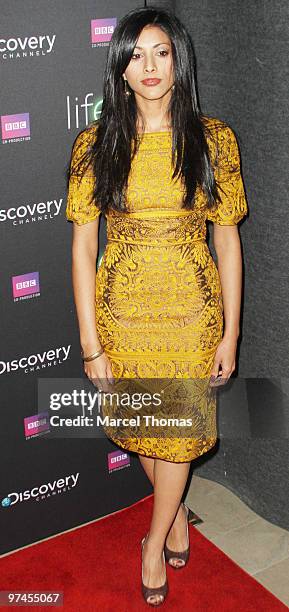 Reshma Shetty attends the premiere of Discovery Chanel's " Life" at Alice Tully Hall, Lincoln Center on March 4, 2010 in New York, New York.