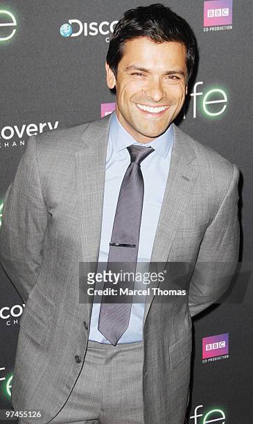 Mark Consuelos attends the premiere of Discovery Chanel's " Life" at Alice Tully Hall, Lincoln Center on March 4, 2010 in New York, New York.