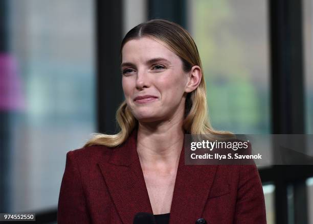 Actress Betty Gilpin visits Build Series to promote "GLOW" at Build Studio on June 14, 2018 in New York City.