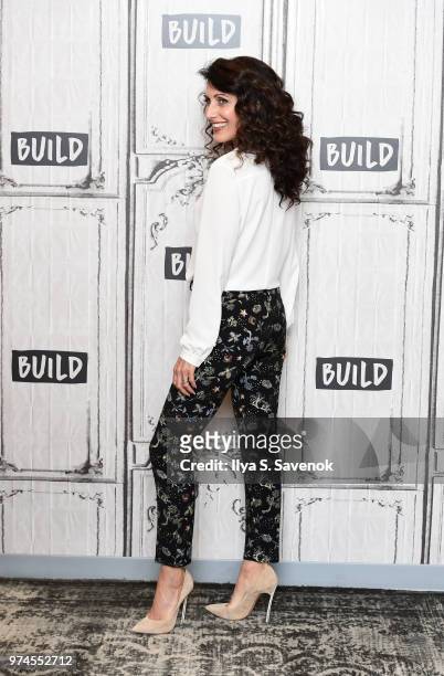 Actress Lisa Edelstein visits Build Series to promote "Girlfriend's Guide to Divorce" at Build Studio on June 14, 2018 in New York City.