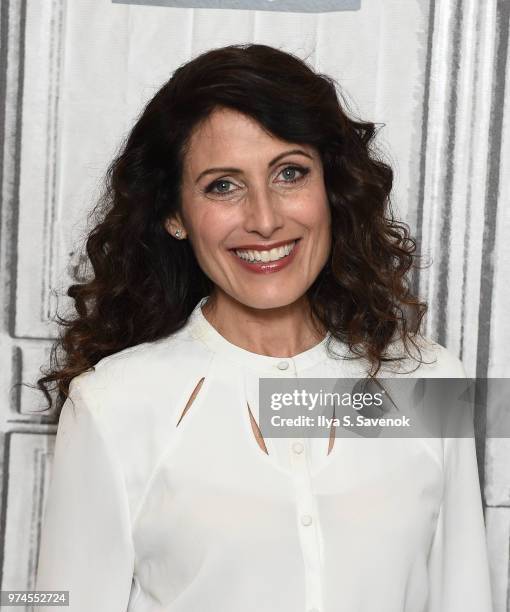 Actress Lisa Edelstein visits Build Series to promote "Girlfriend's Guide to Divorce" at Build Studio on June 14, 2018 in New York City.