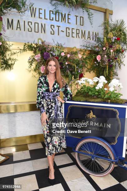 Millie Mackintosh attends Maison St Germain x House of Holland Opening Night in Mayfair on June 14, 2018 in London, England.