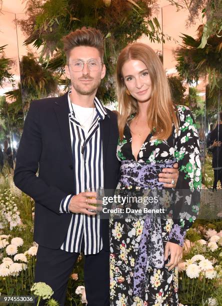 Henry Holland and Millie Mackintosh attend Maison St Germain x House of Holland Opening Night in Mayfair on June 14, 2018 in London, England.