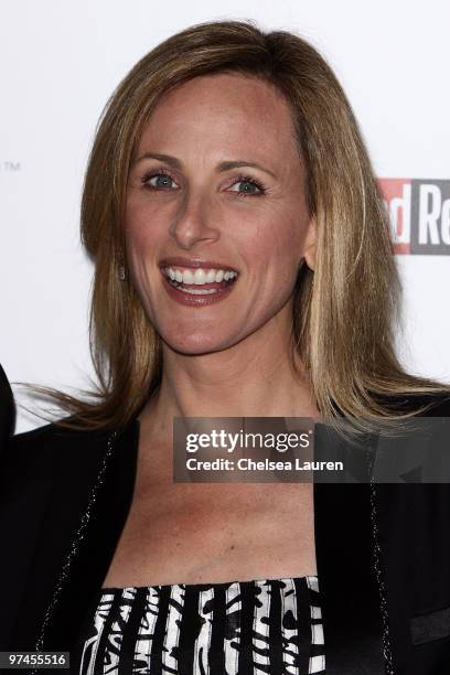 Actress Marlee Matlin arrives at The Hollywood Reporter Reception Honoring Oscar Nominees at The Getty House on March 4, 2010 in Los Angeles,...