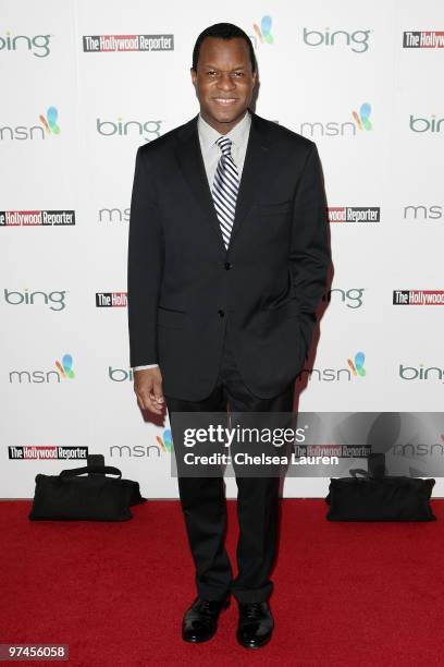 Writer Geoffrey Fletcher arrives at The Hollywood Reporter Reception Honoring Oscar Nominees at The Getty House on March 4, 2010 in Los Angeles,...