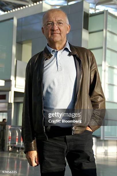 Axel Ullrich, founder of Sugen, the company that developed Sutent, stands for a photo in San Francisco International Airport in San Francisco,...