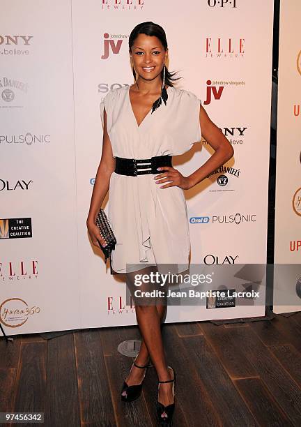 Claudia Jordan arrives at the Haven360, Upon Magazine and BMW Celebrate 'Precious' at Andaz Hotel on March 4, 2010 in West Hollywood, California.