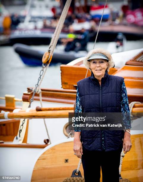 Princess Beatrix of The Netherlands attends a celebration for the 100th anniversary of the Zuiderzeewet on June 14, 2018 in Lelystad, Netherlands....