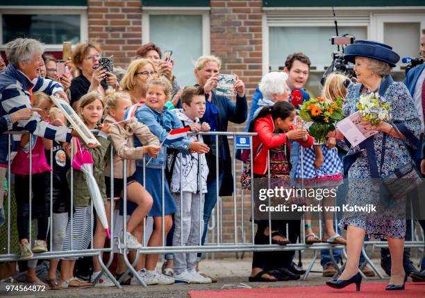 Princess Beatrix of The Netherlands attends a celebration for the 100th anniversary of the Zuiderzeewet on June 14, 2018 in Lelystad, Netherlands....