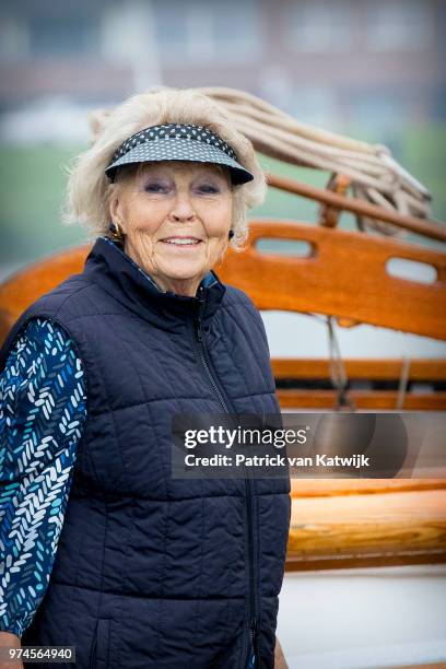 Princess Beatrix of The Netherlands attends a celebration for the 100th anniversary of the Zuiderzeewet on June 14, 2018 in Lelystad, Netherlands....