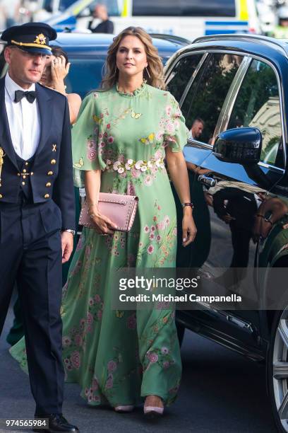 Princess Madeleine of Sweden attends the 2018 Polar Music Prize award ceremony at the Grand Hotel on June 14, 2018 in Stockholm, Sweden.