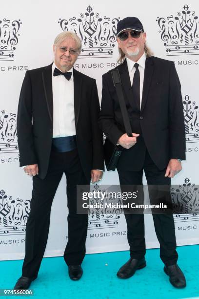 Roger Glover and Ian Paice from Deep Purple attend the 2018 Polar Music Prize award ceremony at the Grand Hotel on June 14, 2018 in Stockholm, Sweden.