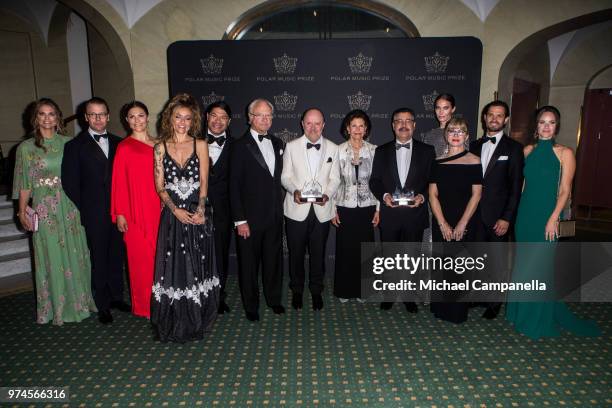 Princess Madeleine of Sweden, Prince Daniel of Sweden, Princess Victoria of Sweden, Chloe Trujillo, Robert Trujillo, King Carl XVI Gustaf of Sweden,...