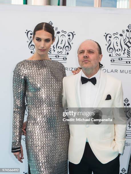 Lars Ulrich and Jessica Miller attend the 2018 Polar Music Prize award ceremony at the Grand Hotel on June 14, 2018 in Stockholm, Sweden.