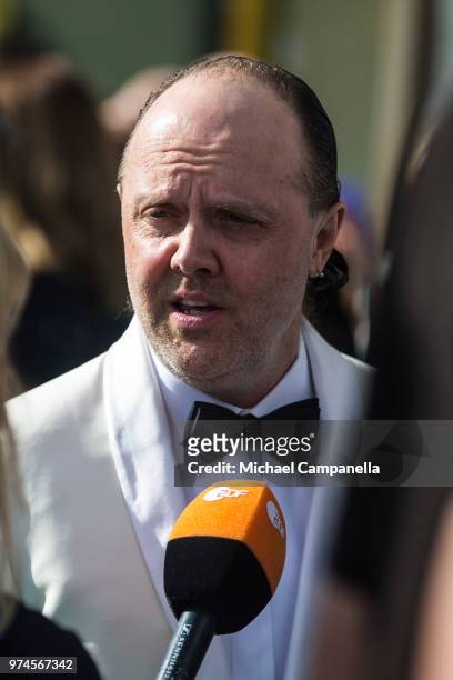 Lars Ulrich attends the 2018 Polar Music Prize award ceremony at the Grand Hotel on June 14, 2018 in Stockholm, Sweden.