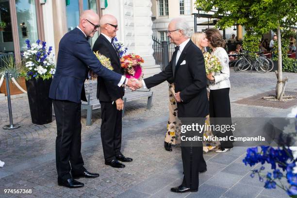 King Carl XVI Gustaf of Sweden attends the 2018 Polar Music Prize award ceremony at the Grand Hotel on June 14, 2018 in Stockholm, Sweden.