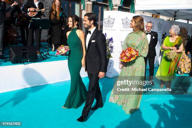 Prince Carl Phillip of Sweden, Princess Sofia of Sweden, and Princess Madeliene of Sweden attend the 2018 Polar Music Prize award ceremony at the...