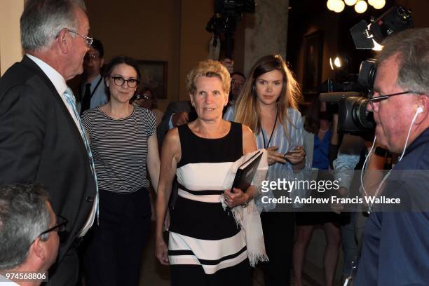 Premier Kathleen Wynne walks to her last caucus meeting at Queen's Park, June 13, 2018. What's next for the seven who survived? What prominent former...