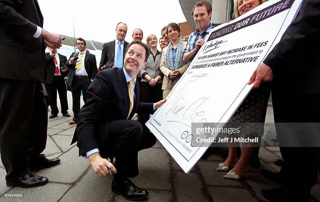 Nick Clegg Addresses The Liberal Democrat's Scottish Spring Conference