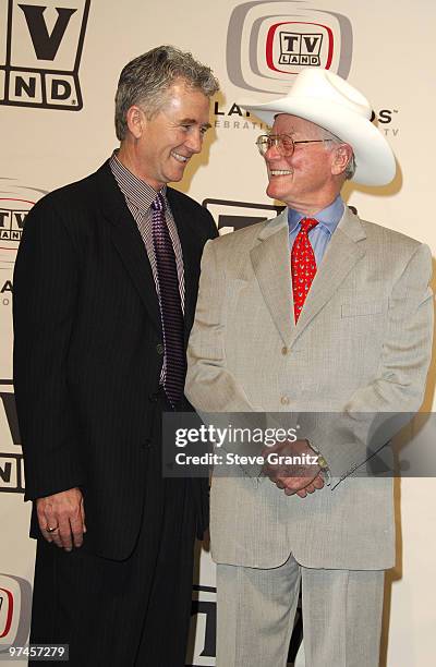 Patrick Duffy and Larry Hagman, winners of the Pop Culture Award for "Dallas"