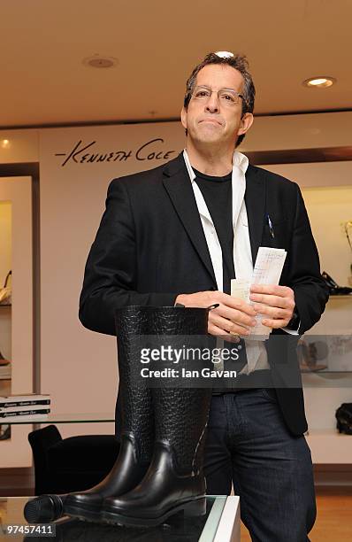 Designer Kenneth Cole makes a personal appearance at the House of Fraser department store, Oxford Street, on March 5, 2010 in London, England.