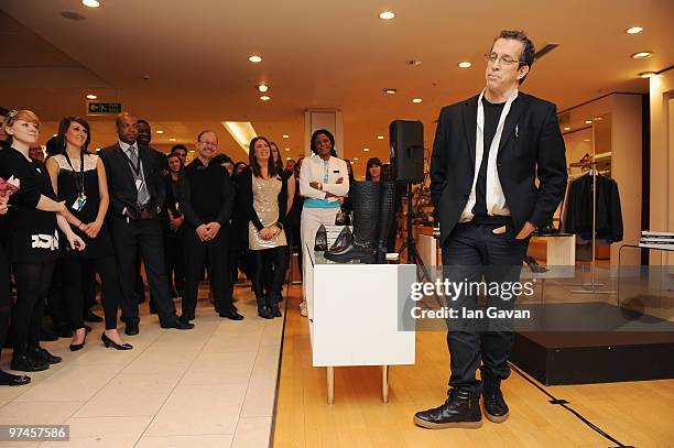 Designer Kenneth Cole makes a personal appearance at the House of Fraser department store, Oxford Street, on March 5, 2010 in London, England.