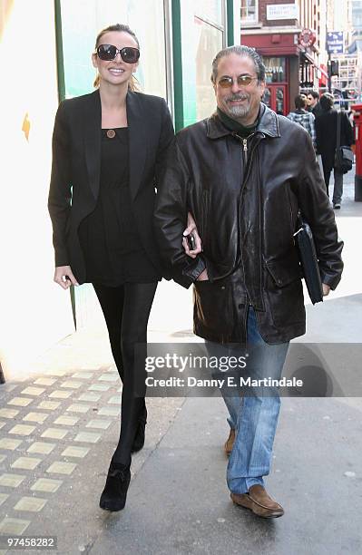 Nadine Coyle and friend are seen going to the The Groucho Club on March 5, 2010 in London, England.