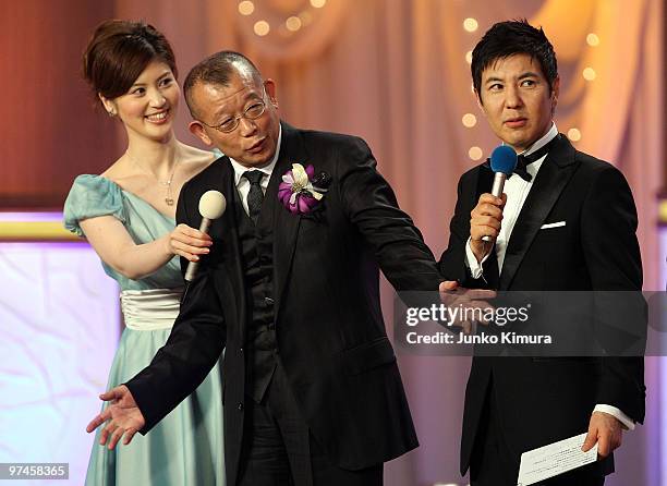 Actor and rakugo storyteller Tsurube Shofukutei attends the 33rd Japan Academy Aawrds at Grand Prince Hotel New Takanawa on March 5, 2010 in Tokyo,...
