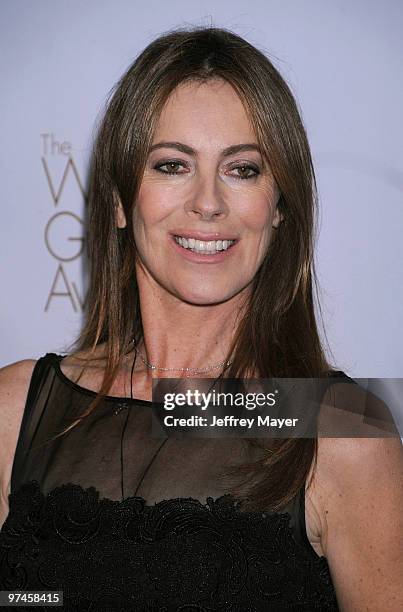 Director/Producer Kathryn Bigelow arrives at the 2010 Writers Guild Awards at Hyatt Regency Century Plaza Hotel on February 20, 2010 in Los Angeles,...