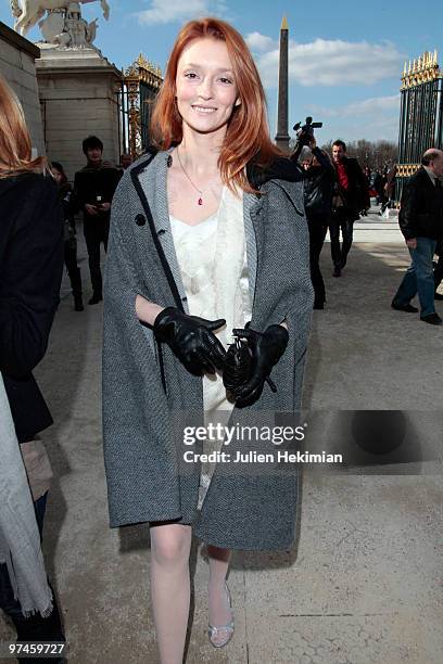 Audrey Marnay attends the Christian Dior Ready to Wear show as part of the Paris Womenswear Fashion Week Fall/Winter 2011 at Espace Ephemere...