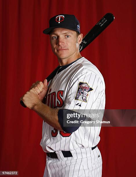 Luke Hughes of the Minnesota Twins poses during photo day at Hammond Stadium on March 1, 2010 in Ft. Myers, Florida.