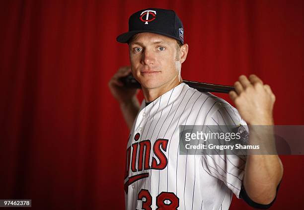 Luke Hughes of the Minnesota Twins poses during photo day at Hammond Stadium on March 1, 2010 in Ft. Myers, Florida.