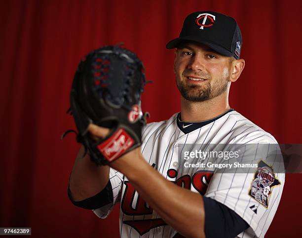 Jesse Crain of the Minnesota Twins poses during photo day at Hammond Stadium on March 1, 2010 in Ft. Myers, Florida.
